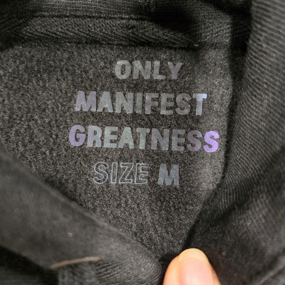 Manifest Black Hoodie Unisex Size Medium - Picture 3 of 6